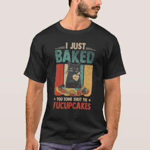 Camiseta Engraçado Gato Negro Fazendo Eu Só Te Fiz Alguns B