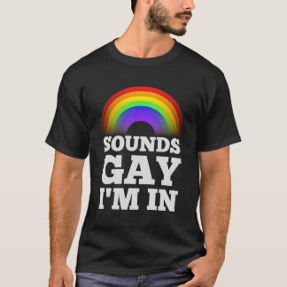 Camiseta Engraçado Gay S Para Homens Orgulhar Arco-Íris Soa