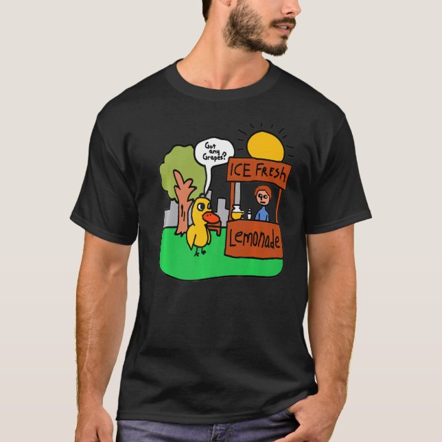 Camiseta Engraçado Gelado De Limonada Fresco Tem Algum Pato (Frente)