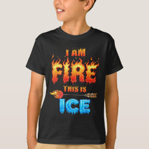 Camiseta Engraçado Gelo Isto É Falso Costume De Fogo Mães D