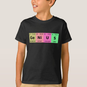 Camiseta Engraçado Genial Ciência Mesa Periódica de Element