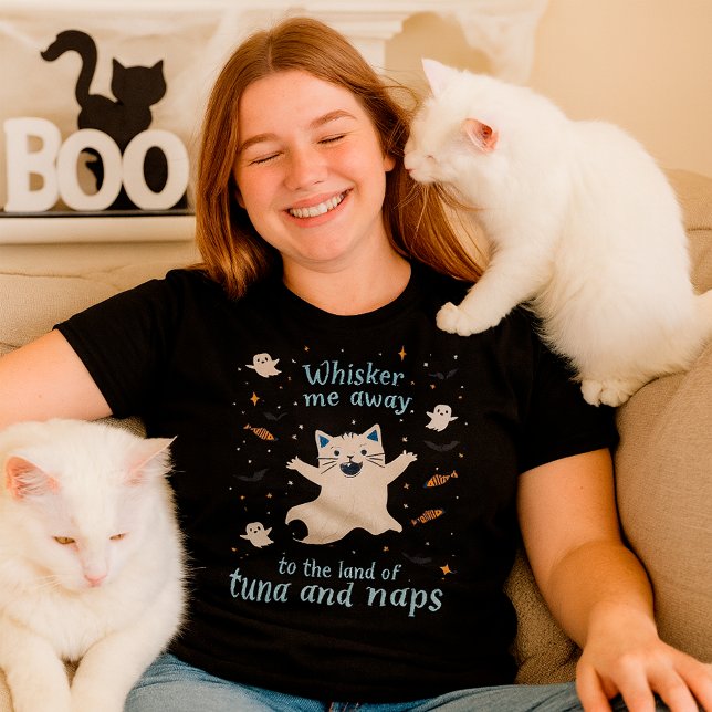 Camiseta Engraçado Ghost-Cat, Gato-Pão-Gato (Criador carregado)