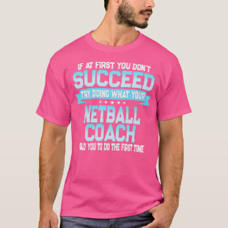 Camiseta Engraçado Gift do Treinador Netball