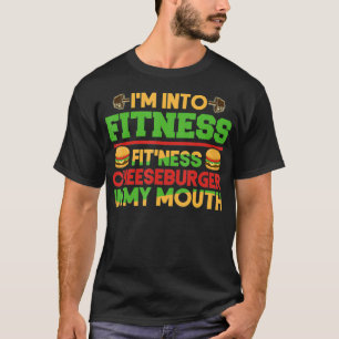 Camiseta Engraçado ginásio, estou na Malhação Cheeseburger