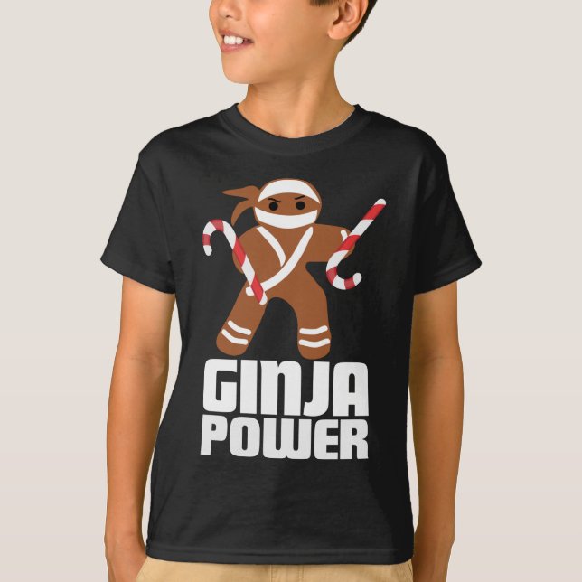 Camiseta Engraçado Ginja Power Bonito Cookie de Natal Ginge (Frente)