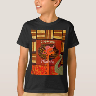 Camiseta Engraçado Girafa com legal texto Hakuna Matata