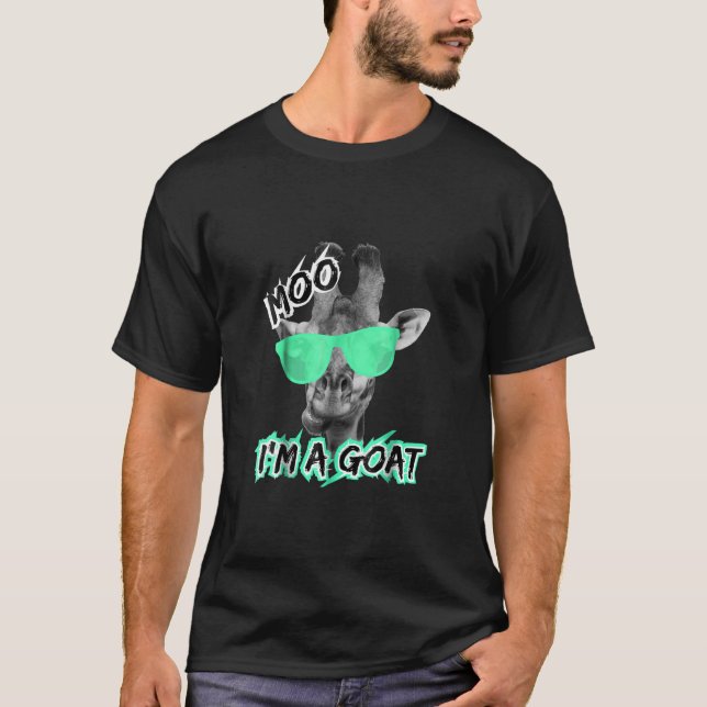 Camiseta Engraçado Girafa Moo Sou Um Presente De Animal De  (Frente)