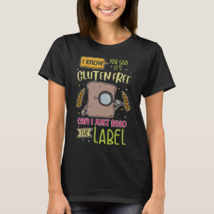 Camiseta Engraçado Gluten Estilo de Vida Livre Doença Celul