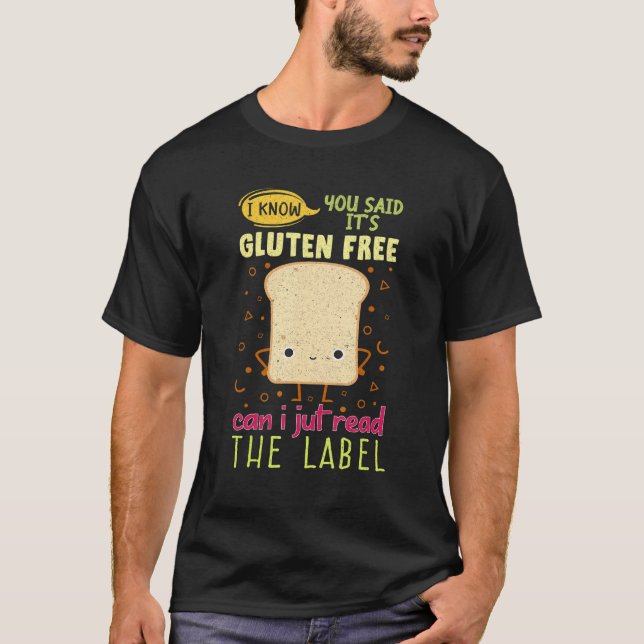 Camiseta Engraçado Gluten Estilo De Vida Livre Pão Doença C (Frente)