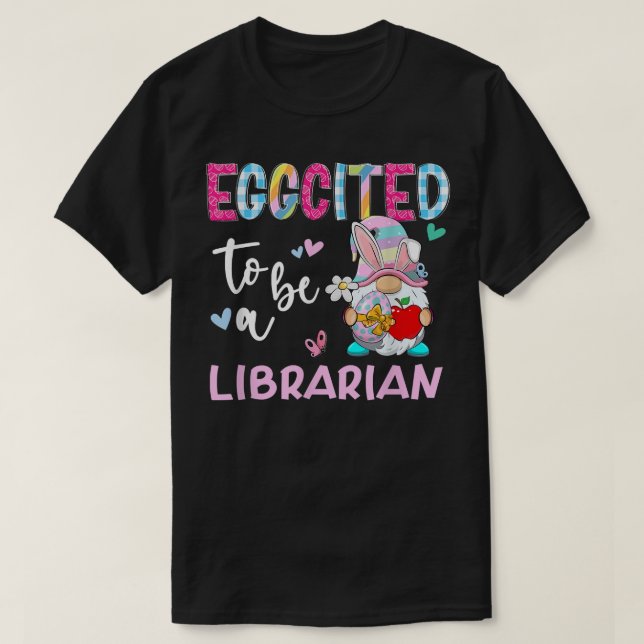 Camiseta Engraçado Gnomo Que Era Um Borrão Bibliotecário (Frente do Design)