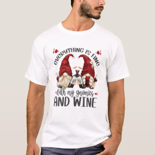 Camiseta Engraçado Gnomo Vinho Dizendo Para As Mulheres Tud