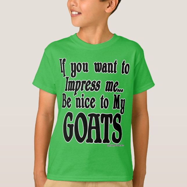 Camiseta Engraçado Goat Say (Frente)