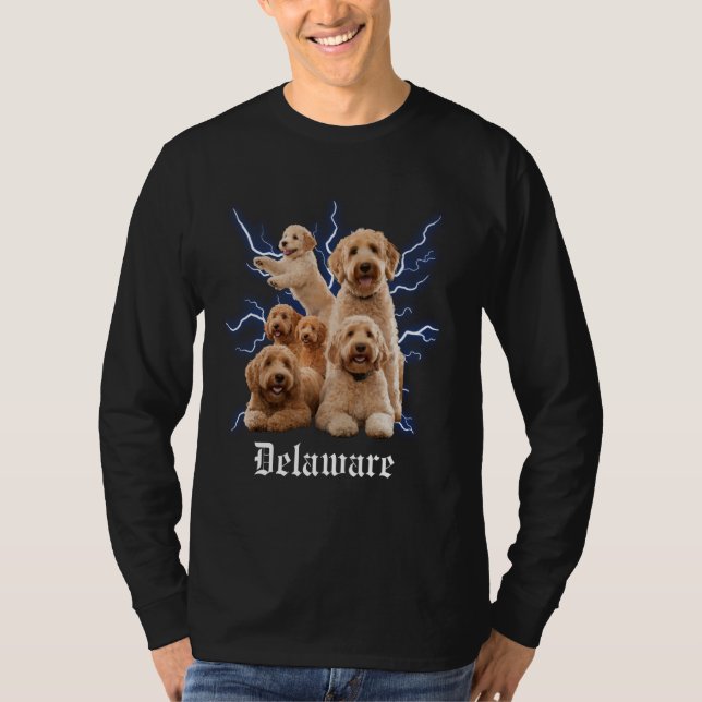 Camiseta Engraçado Golden Doodle Bootleg Delaware (Frente)