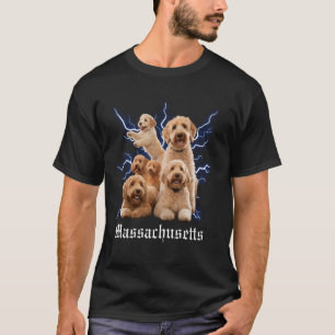 Camiseta Engraçado Golden Doodle Bootleg Massachusetts