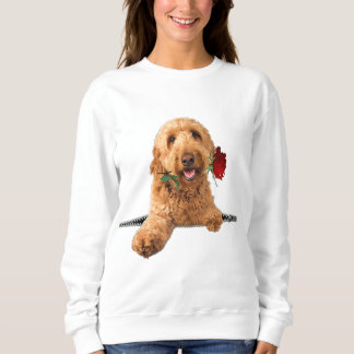 Camiseta Engraçado Goldendoodle Rosa Zipper Cachorro Pocket