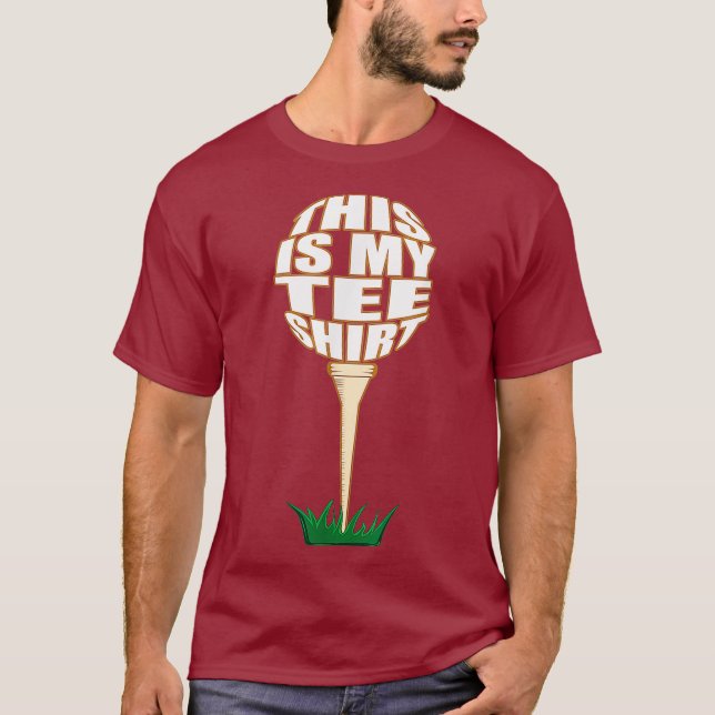 Camiseta Engraçado Golfe Este É Meu Golfista De Te (Frente)