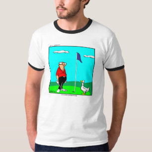 Camiseta Engraçado Golfer e Goose