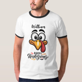 Camiseta Engraçado Goofy Turquia Enfrenta Cartoon Personali