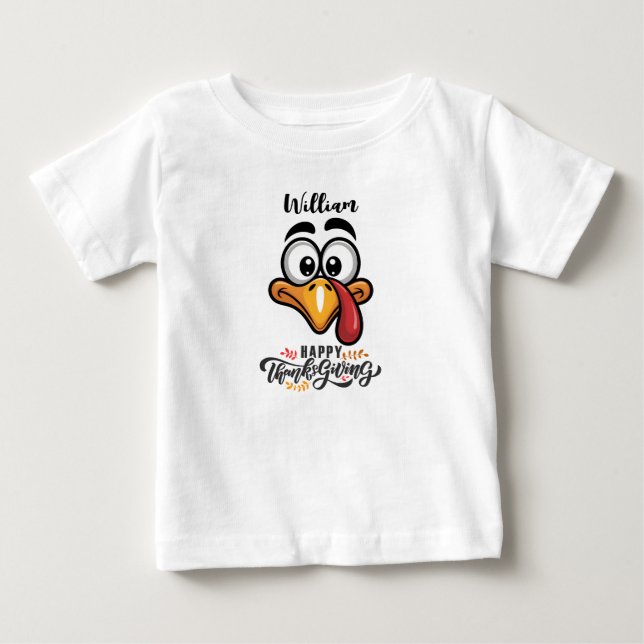 Camiseta Engraçado Goofy Turquia Enfrenta Cartoon Personali (Frente)
