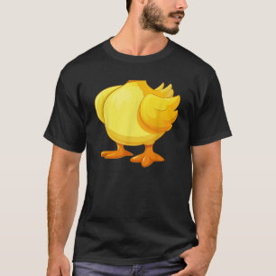 Camiseta Engraçado gordo e gordo corpo de pato amarelo fant