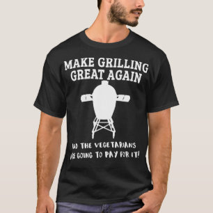 Camiseta Engraçado Grande Churrasco Verde Pit Ovo Fumante