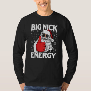 Camiseta Engraçado Grande Nick Energy Papais noeis Prêmio d