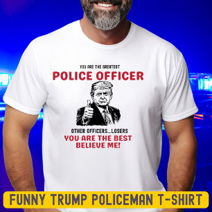 Camiseta Engraçado Grande Policial Trump T Shirt