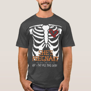 Camiseta Engraçado Gravidez Anúncio de Gravidez 4 Pai Esque