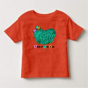 Camiseta Engraçado Green Ram Chinês Ano Zodiac Toddler T