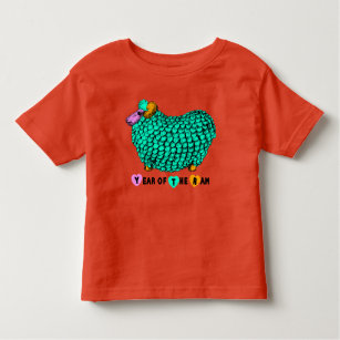 Camiseta Engraçado Green Ram Chinês Ano Zodiac Toddler T