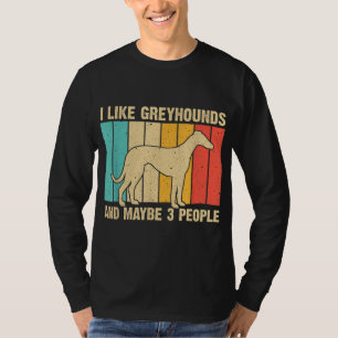 Camiseta Engraçado Greyhound Design Men Mulheres Italianas 