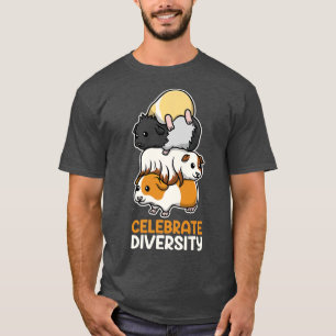 Camiseta Engraçado Guiné Celebra Crianças da Diversidade Mu