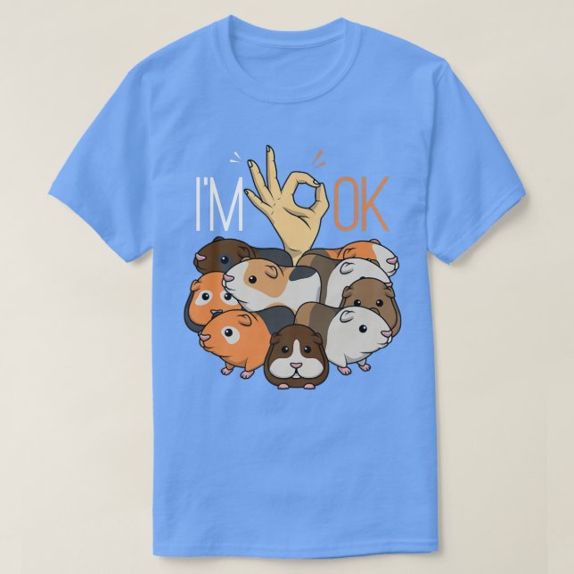 Camiseta Engraçado Guiné Porco Crianças (Frente do Design)