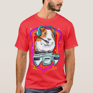 Camiseta Engraçado Guiné Porco Jogo Jogador Hamster Furtado