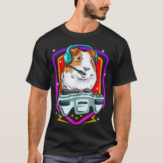 Camiseta Engraçado Guiné Porco Jogo Jogador Hamster Furtado