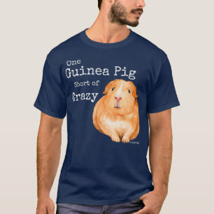 Camiseta Engraçado Guiné Porco One Guiné Pig Abaixo do Louc