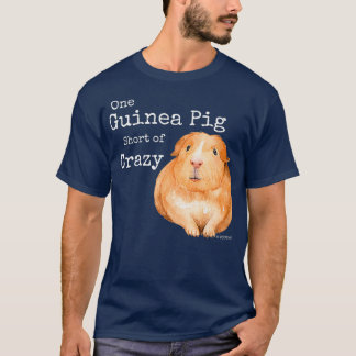 Camiseta Engraçado Guiné Porco One Guiné Pig Abaixo do Louc