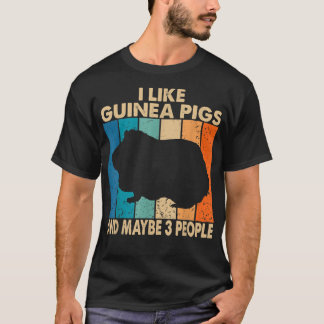 Camiseta Engraçado Guiné Porco Para Homens Mulheres Criança