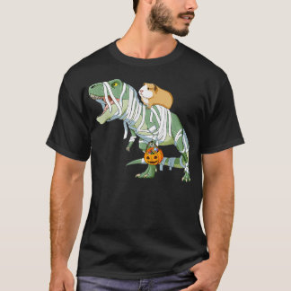 Camiseta Engraçado Guiné Porquinho Andando Mummy T Rex Dino