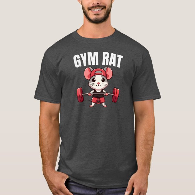 Camiseta Engraçado Gym Rat (Frente)