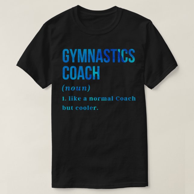 Camiseta Engraçado Gymnastics Coach Definição Gymnastics Tr (Frente do Design)