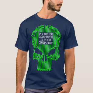 Camiseta Engraçado Hacker Meu Outro Computador É Seu Comput