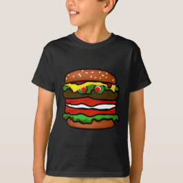 Camiseta Engraçado Hamburger Kids