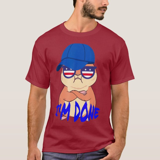 Camiseta Engraçado Hamster Irritado, ele foi feito (Frente)