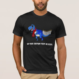 Camiseta Engraçado Hanukkah Menorosaurus Rex Dinossauro