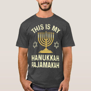 Camiseta Engraçado Hanukkah Pajama Este É Meu Hanukkah Paja