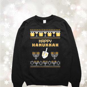 Camiseta Engraçado Hanukkah Ugly Sweater