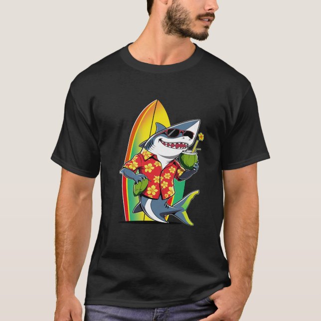 Camiseta Engraçado Hawaii Drink Coconut Hawaii Summer (Frente)