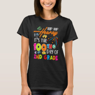 Camiseta Engraçado Hip Horay É o centésimo dia do segundo