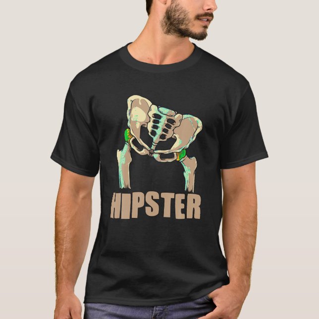 Camiseta Engraçado Hipster Legal Substituição da anca - Cir (Frente)
